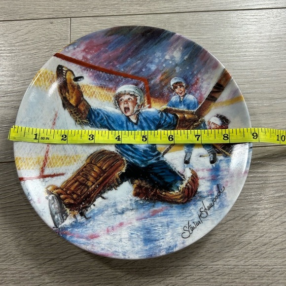 Vintage Stewart Sherwood 1990 “Goalie Save” Hockey Plate Collectable - Picture 5 of 5